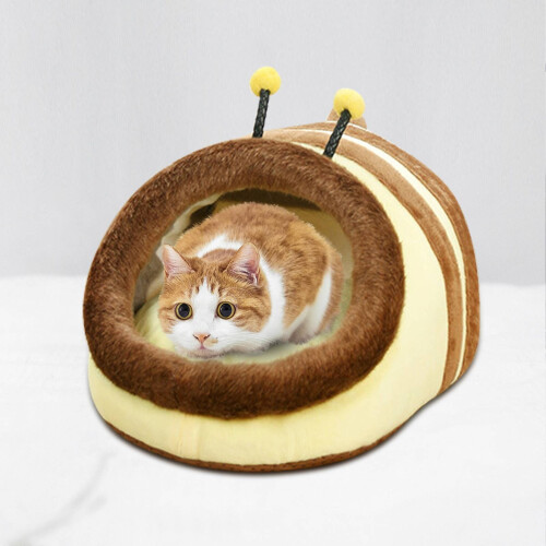 Κρεβάτι Cat Cave με Πλενόμενο Μαξιλάρι & Αντιολισθητική Βάση 1