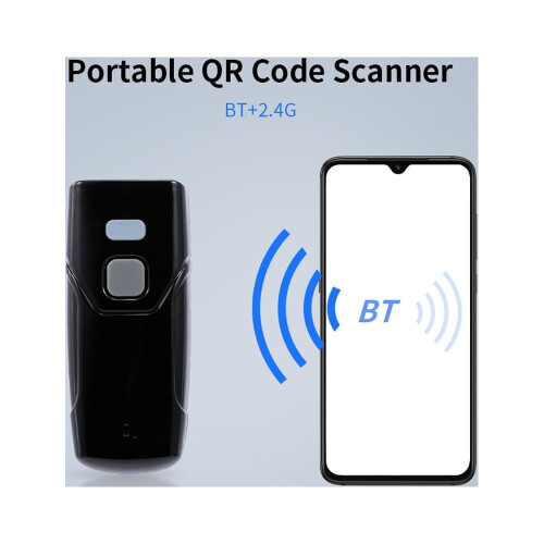Φορητός σαρωτής γραμμωτού κώδικα QR με Bluetooth και 2.4G 2