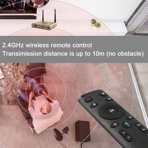 Telecomando wireless Tomshoo 2.4G con ricevitore USB, colore nero. 1