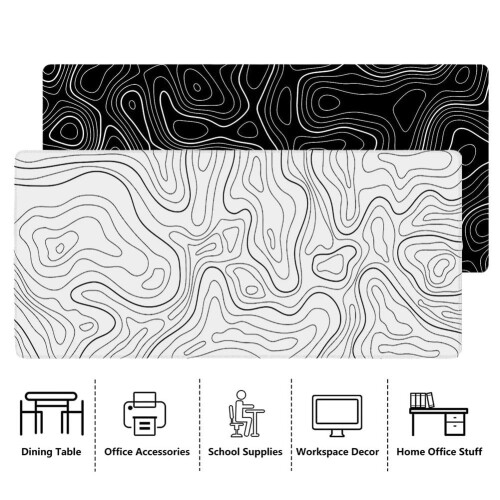 Gaming mouse pad topographic design large 90x40cm 2