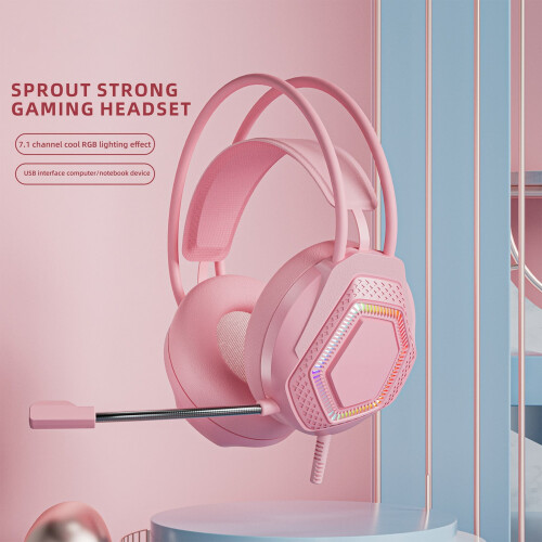 Cuffie da gaming wireless con luce LED RGB 2