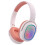 Casque Bluetooth 5.3 ANC RGB pliable orange 2