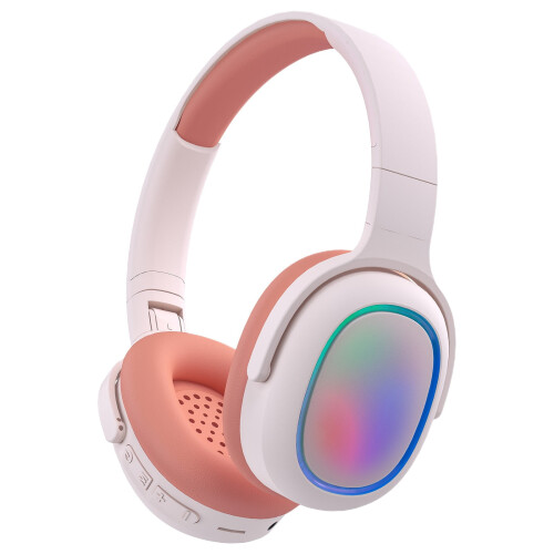 Casque Bluetooth 5.3 ANC RGB pliable orange 1