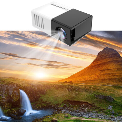 Φορητός μίνι προβολέας LED 1080P, μαύρος 1