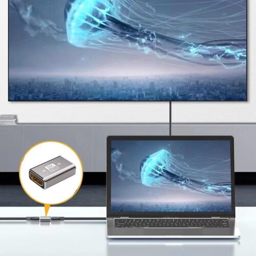Προσαρμογέας HDMI2.1 Αρσενικό σε Θηλυκό, Κράμα Αλουμινίου, 4K/8K 1