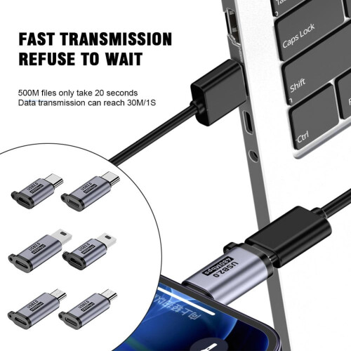 USB 3.1 Type-C Female to Micro USB Male Adapter 1
