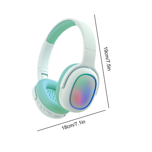 RGB Bluetooth 5.3ANC hovedtelefoner, foldbare, 250 timers standby 2