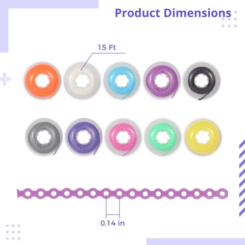 Orthodontische beugelketting, 10 rollen, 4,5 meter 2