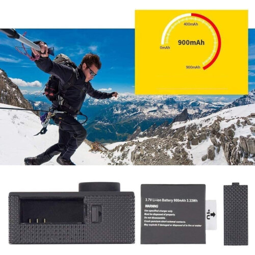 Κάμερα δράσης 1080P, οθόνη 2 ιντσών, αδιάβροχη, 30 μέτρα 2
