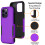 Capa roxa à prova de choque para iPhone 14 Pro com cobertura total. 5