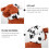 Gorro de disfraz para perro con forma de vaca, blanco, 1 unidad 3