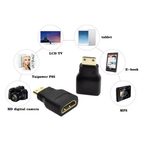 Μίνι HDMI Αρσενικό σε HDMI Θηλυκό Προσαρμογέας Επιχρυσωμένος 2