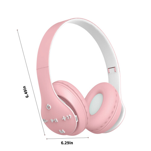 Cuffie Bluetooth wireless rosa – Pieghevoli e retrattili 1