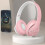 Cuffie Bluetooth wireless rosa – Pieghevoli e retrattili 5