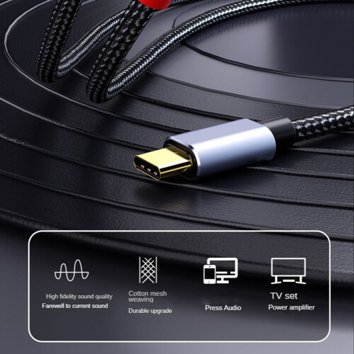 Cavo audio da USB-C a 2RCA 2