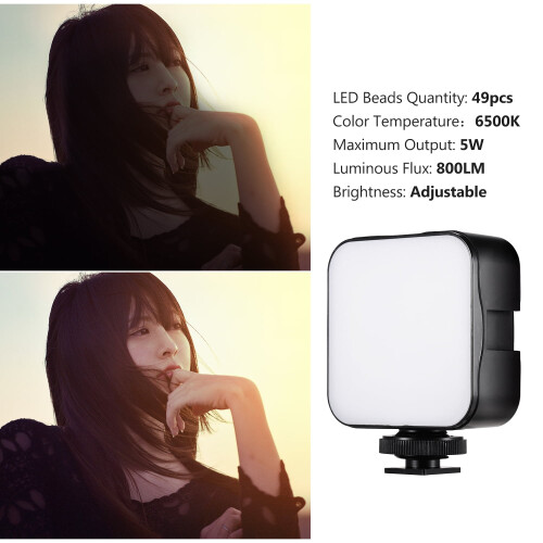 Andoer5W6500K LED-Videoleuchte mit Blitzschuhhalterung 1