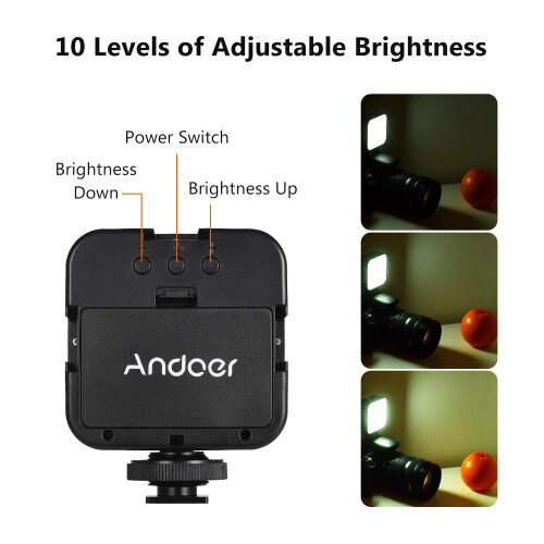 Andoer5W6500K LED-Videoleuchte mit Blitzschuhhalterung 2