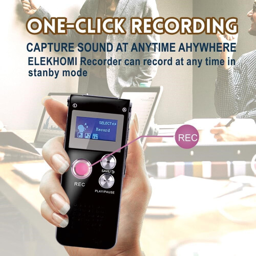 8GB spraakgestuurde recorder met USB-afspeelmogelijkheid 2
