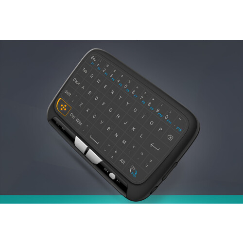 Teclado sem fio H18Mini com touchscreen e mouse aéreo 1