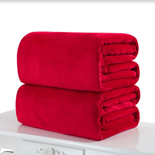 Flannel Blanket Solid Color 1 Piece 2