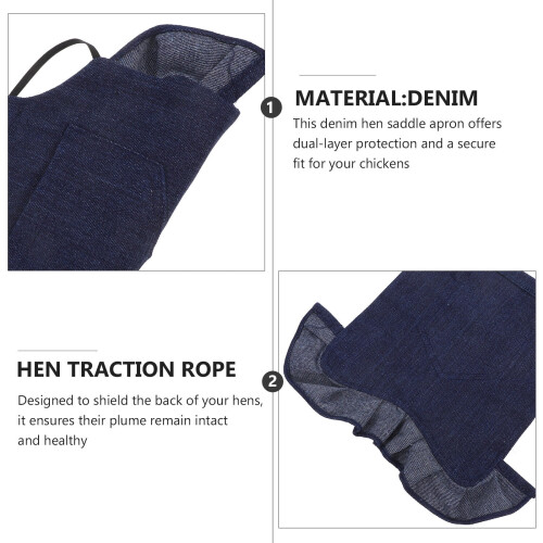 Șorț denim pentru găini, 1 bucată 2