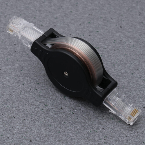 1.5m Black Retractable Ethernet Cable 2