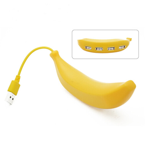 Διανομέας διαχωριστή USB 2.0 4 θυρών – Σχεδιασμός μίνι μπανάνας 1 σε 4 2