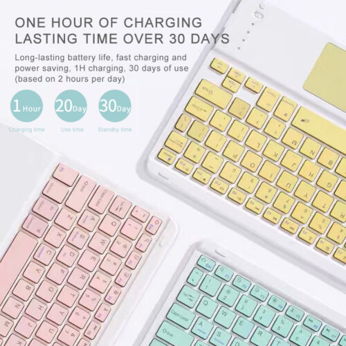 Capa com teclado para iPad Mini 6 – Modelo Slim Folio, Bluetooth 2