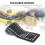 Teclado de silicone sem fio 2.4G com 107 teclas 2