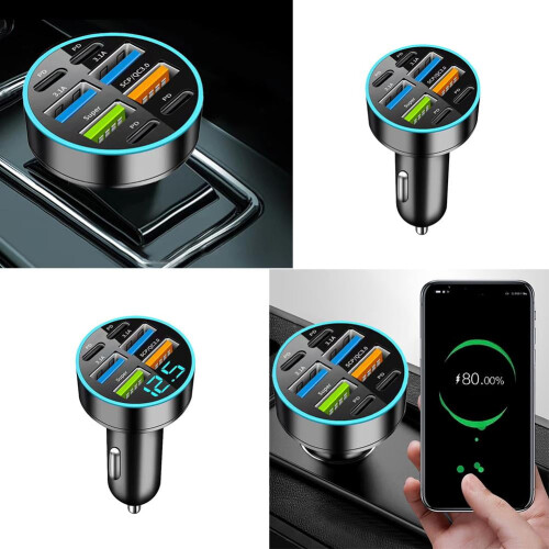 USB car charger adapter 4-port for Android phones 2