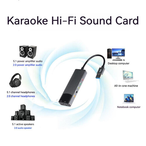Κάρτα ήχου USB, εξωτερική θύρα ήχου 7.1 καναλιών 1