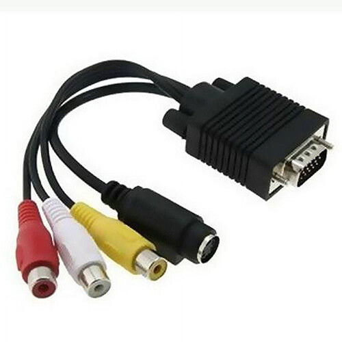 Cabo conversor VGA para S-Video e AV 3-RCA 1
