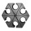 Multimikrofonhalter, 6 Mikrofone, 4 cm Loch 10