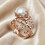 Unique Art Nouveau Coral Statement Rings With Metalwork And-7 7