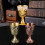 2Pcs Modern High Foot Drinkware Items With A-golden green 5