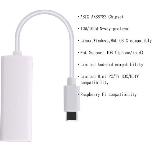 Adaptateur micro USB vers Ethernet AX88772 100 Mbps 2