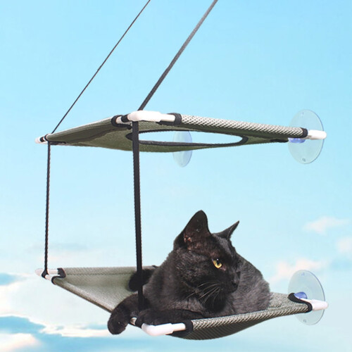 Αιώρα Cat Window Διπλό Φλις Κρεβάτι 1