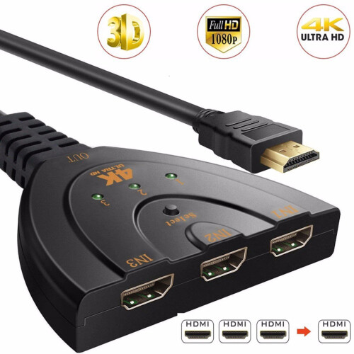 Διακόπτης HDMI 3 θυρών 1080p/4K 3 είσοδοι-1 έξοδοι 1