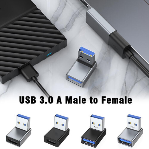 USB 3.0 90 kolenný adaptér A samec na C samica 2