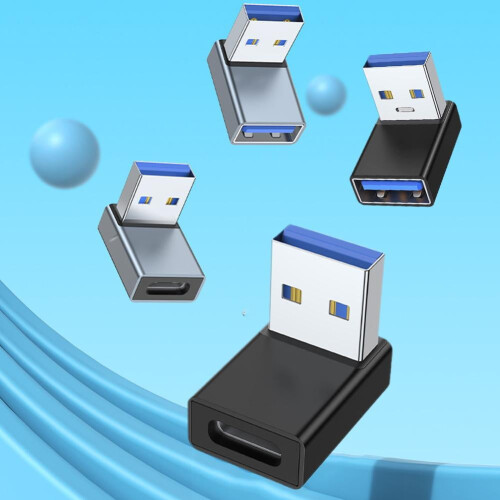 Προσαρμογέας USB3.0Κατακόρυφος σύνδεσμος 90 μοιρών από αρσενικό σε θηλυκό 1