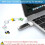 USB-C naaras - USB-A uros -sovitin (4 kpl) 2