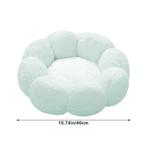 Κρεβάτι γάτας Rounded Petals – Πράσινο ψεύτικο τρίχωμα για σκύλους και γάτες 2