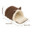 Πορτοκαλί βαμβακερό κρεβάτι γάτας με θόλο 19,7 ιντσών 4