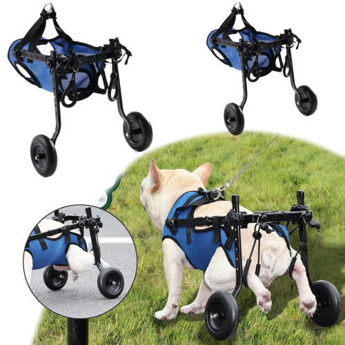 Fauteuil roulant réglable pour chien et chat – Aluminium 2