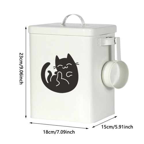 Galvaniseret stålbeholder til opbevaring af kæledyrsfoder med lufttæt 2
