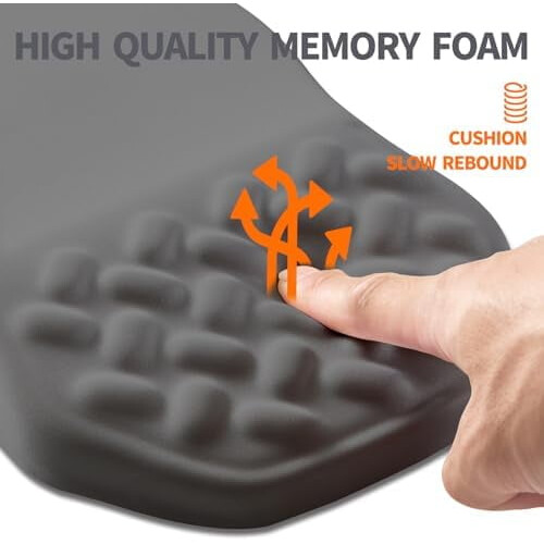 Mousepad ergonômico inclinado 30x20cm com espuma viscoelástica e gel 2