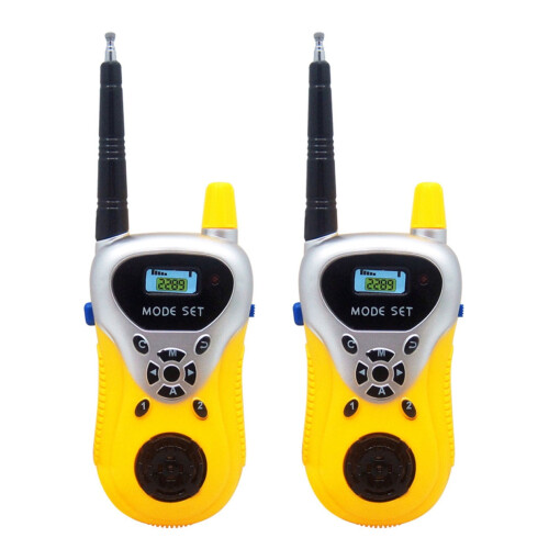 Walkie-talkie-sæt til børn, gult, 2 dele 2
