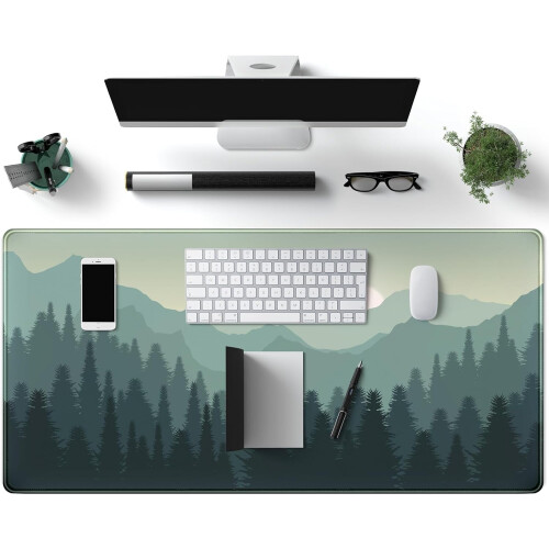 Tapete de mesa tamanho XXL verde floresta, 80 x 40 cm (31,5 x 15,7 polegadas) 1
