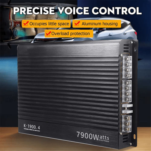 12V 4通道汽车功放 铝壳 7900W 2