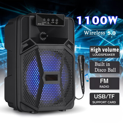 Φορητό ασύρματο ηχείο PA 1100W με οθόνη LED 1